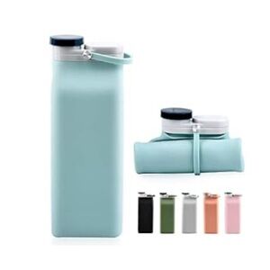 Collapsible Silicone Water Bottle - Light Blue